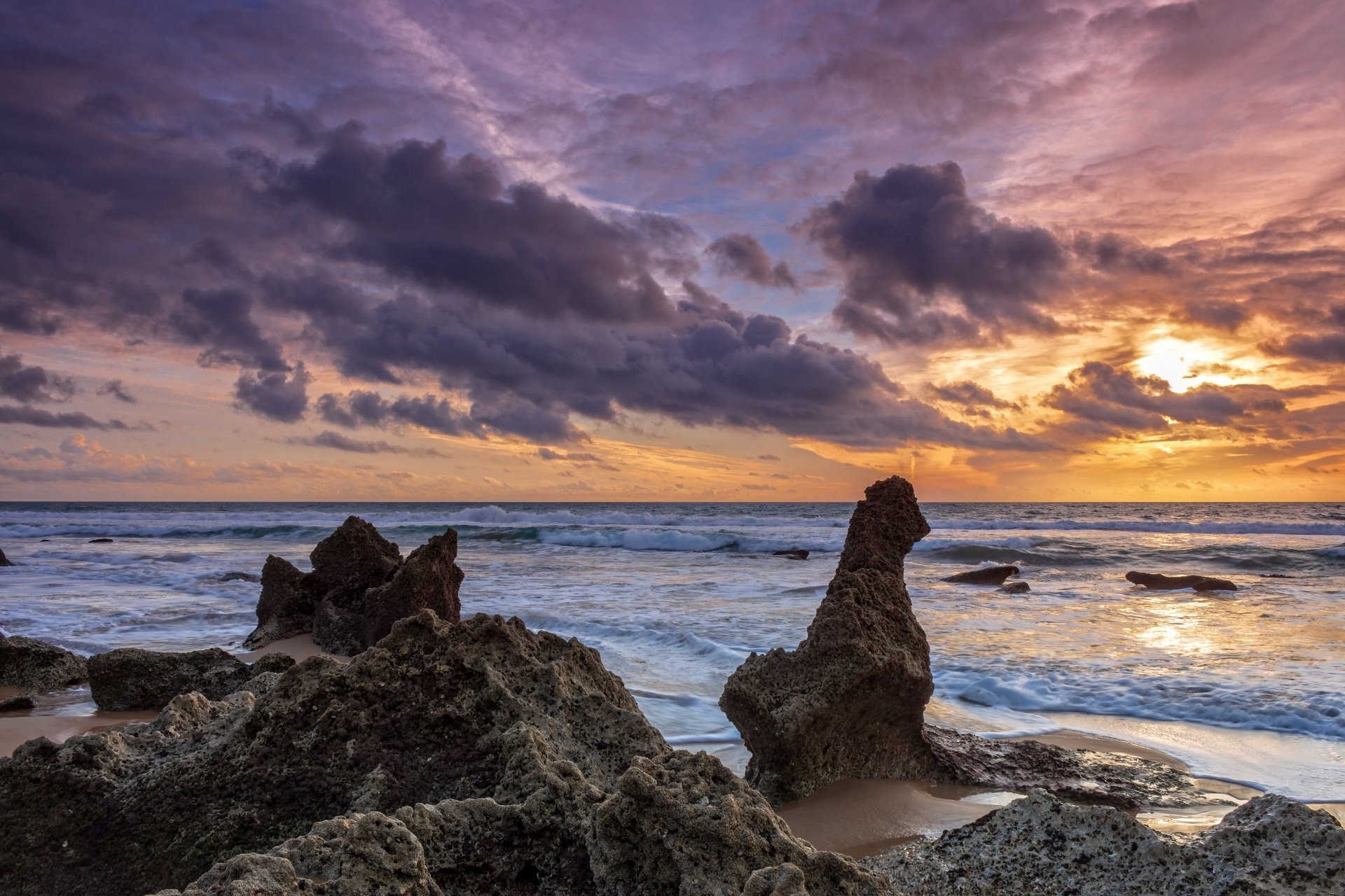 Download Sunrise Cloud Horizon Nature Ocean 4k Ultra HD Wallpaper ...