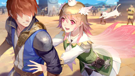 Anime Romantic Saga of Beauty & Devil HD Desktop Wallpaper | Background Image