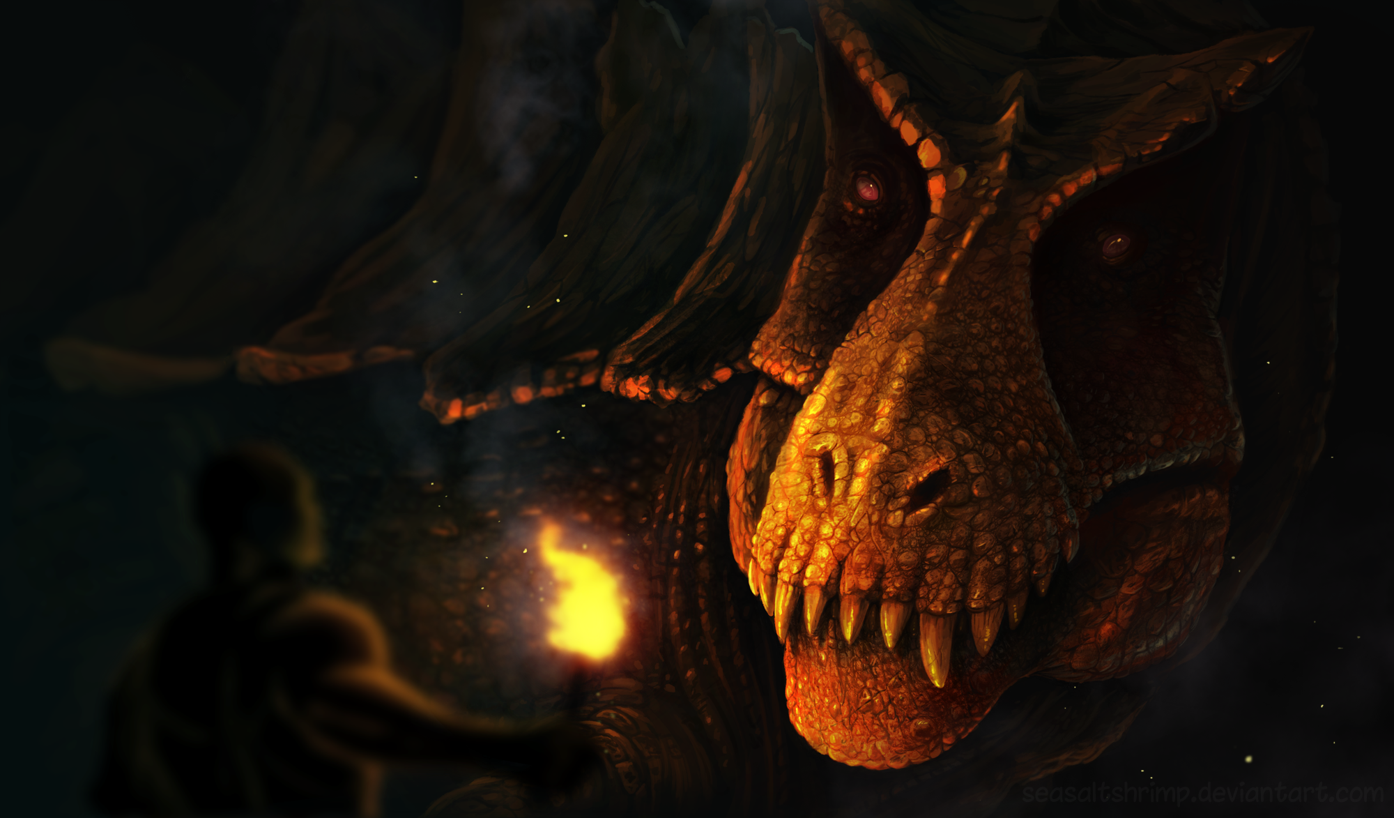 Fantasy Dragon HD Wallpaper by SeaSaltShrimp