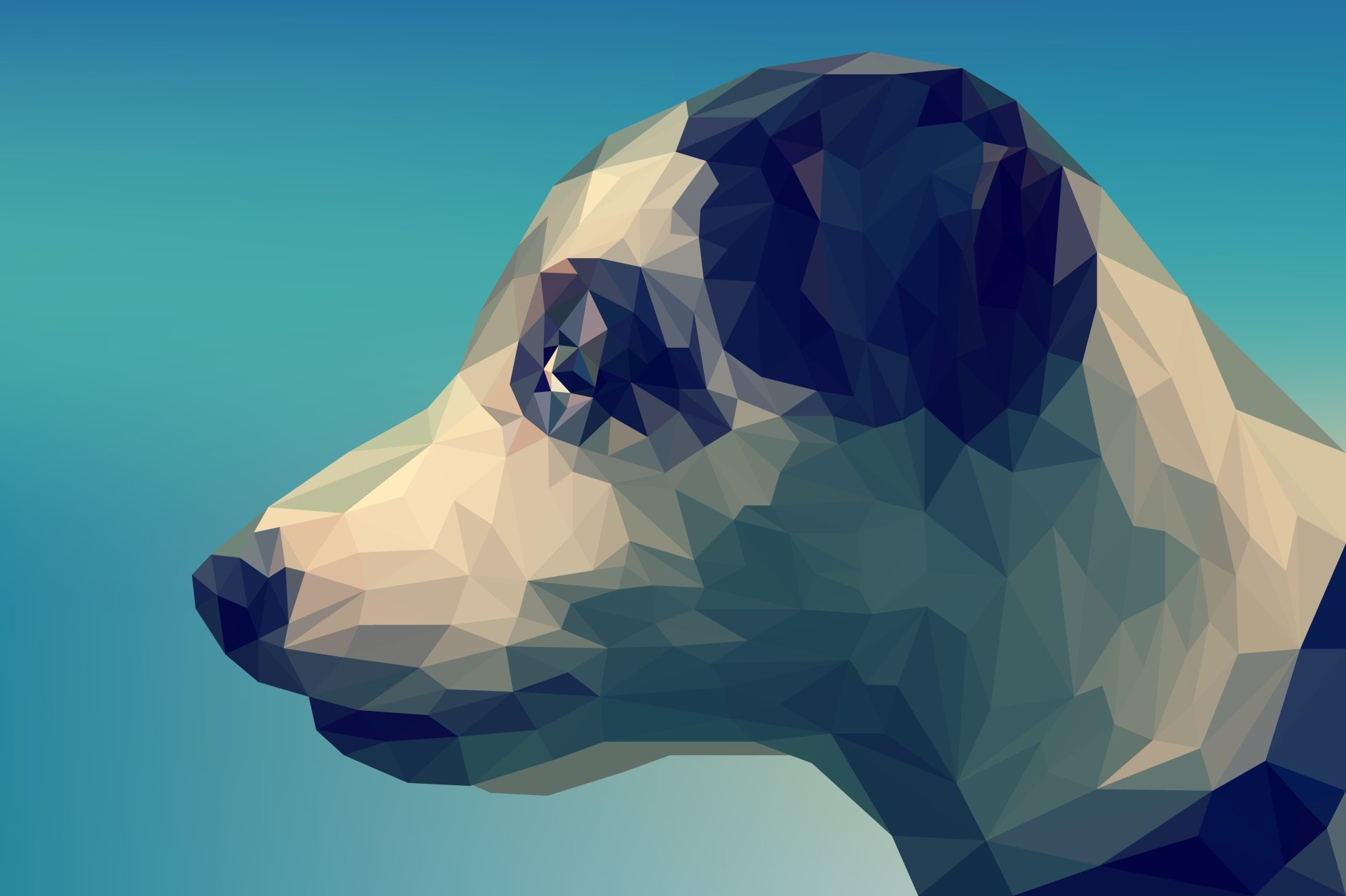 Download Polygon Low Poly Dog Abstract Facets 4k Ultra HD Wallpaper by Manuchi
