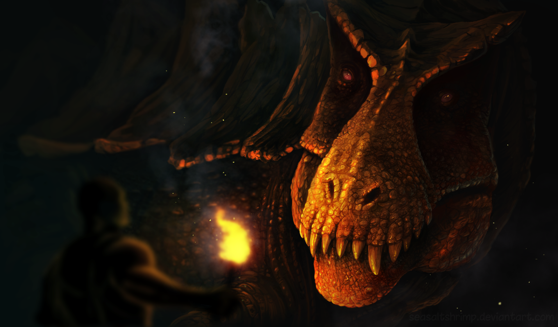 Download Fantasy Dragon HD Wallpaper by SeaSaltShrimp