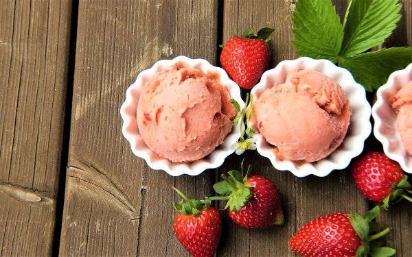 Food Ice Cream Still Life Strawberry HD Wallpaper | Background Image