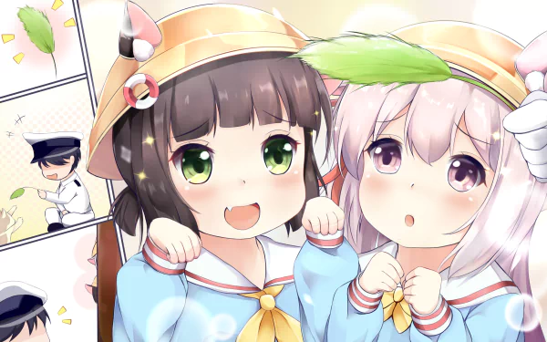 Mutsuki (Azur Lane) Kisaragi (Azur Lane) Anime Azur Lane HD Desktop Wallpaper | Background Image