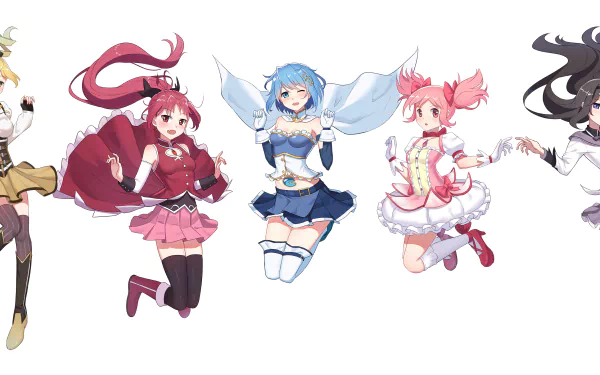 Mami Tomoe Sayaka Miki Madoka Kaname Homura Akemi Anime Puella Magi Madoka Magica HD Desktop Wallpaper | Background Image