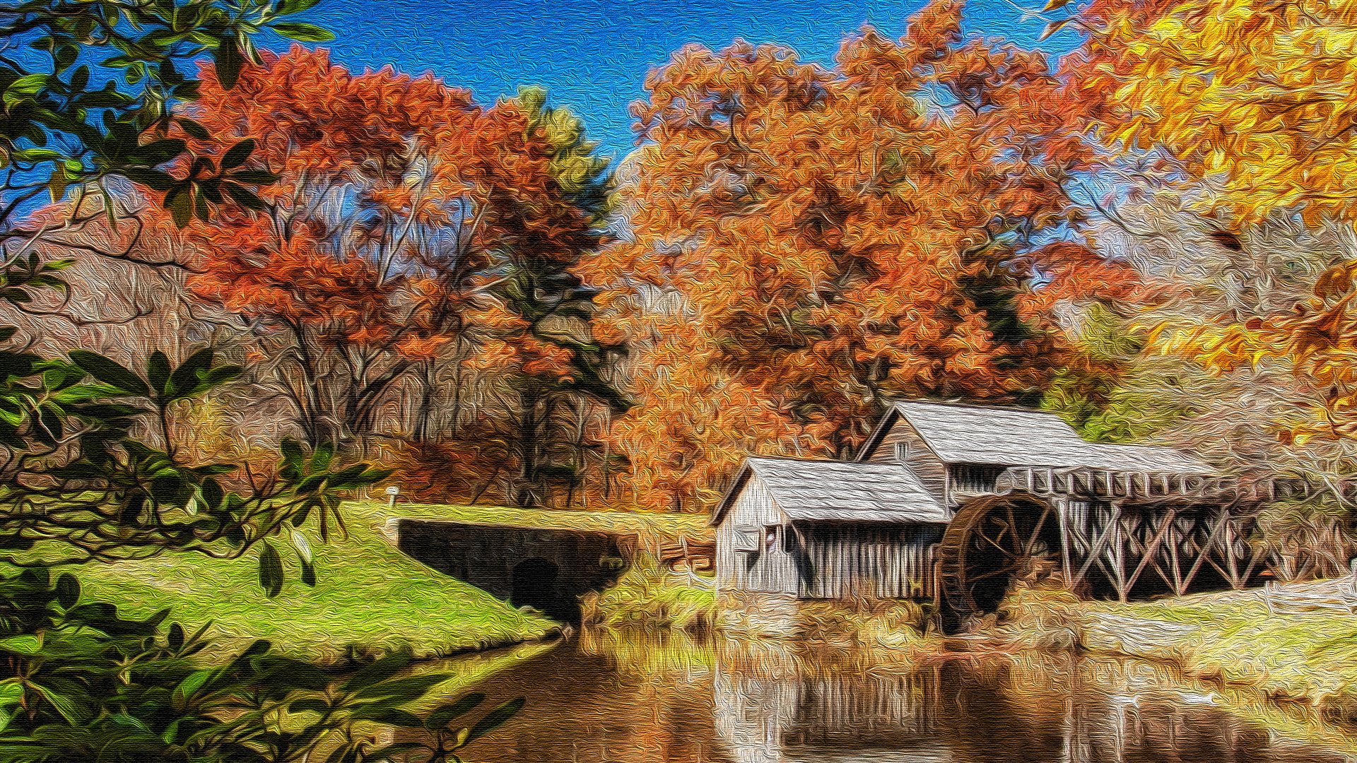 Download Man Made Watermill 4k Ultra HD Wallpaper