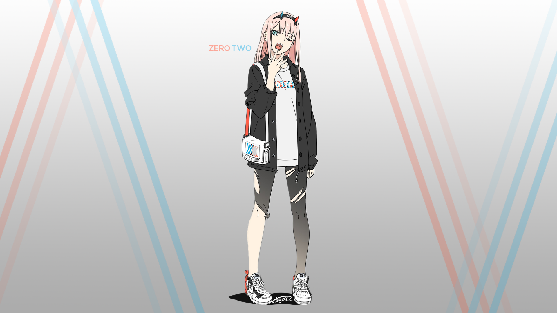 Casual Zero Two by Niko_ | 2560x1440 | Wallpaper Abyss