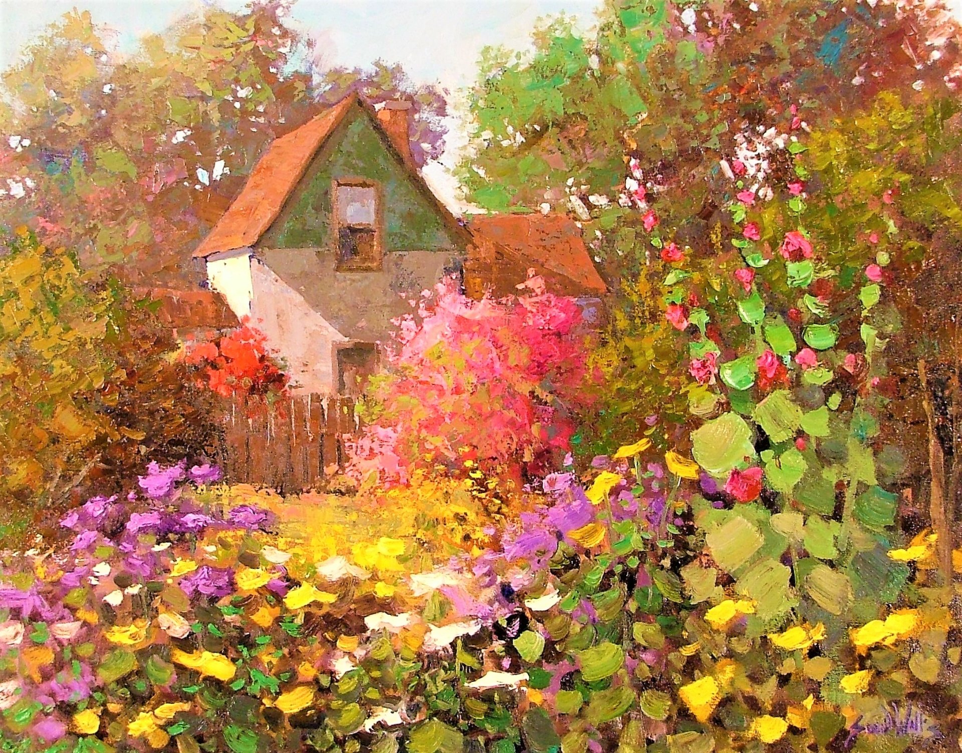 Download Colorful Colors Impressionist Artistic Painting HD Wallpaper by Sean Wallis