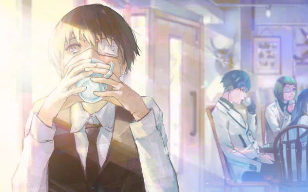 Saiko Yonebayashi Kuki Urie Ginshi Shirazu Tooru Mutsuki Ken Kaneki Anime Tokyo Ghoul:re HD Desktop Wallpaper | Background Image