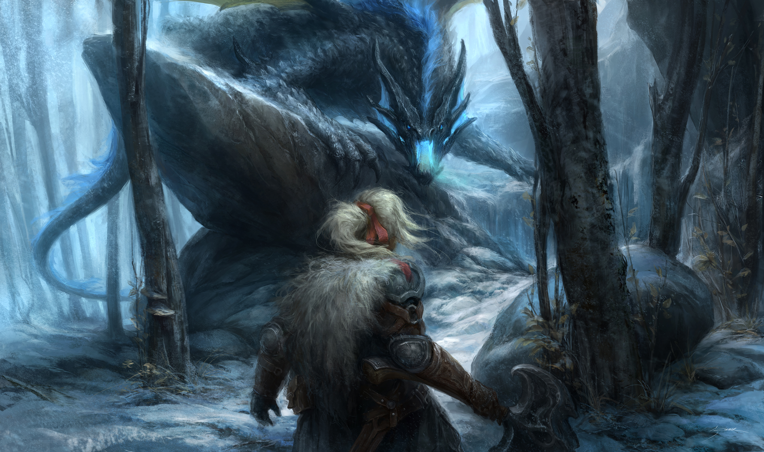 Fantasy Dragon HD Wallpaper by Tsimmer Sergey