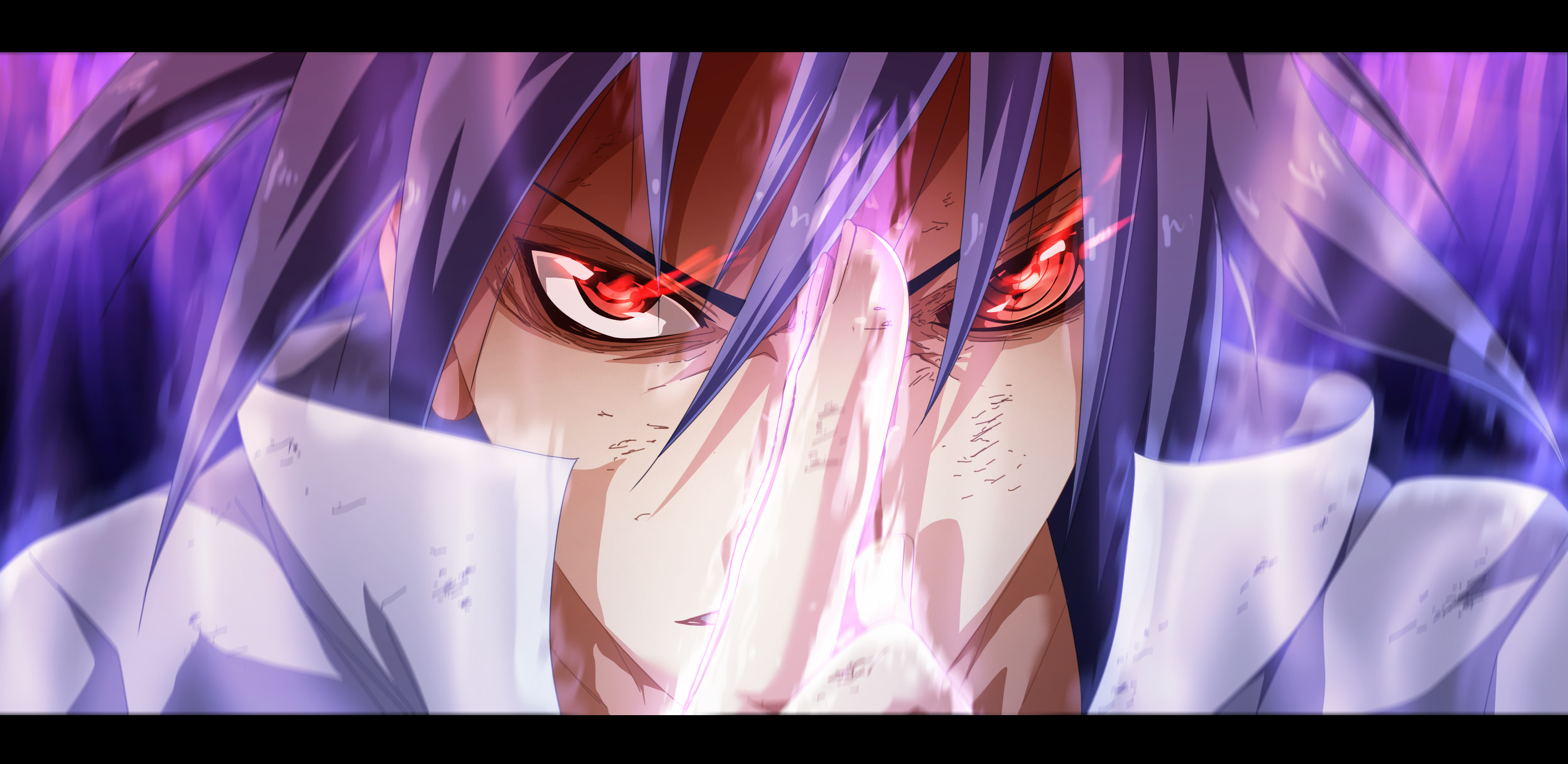 Sasuke Uchiha Sharingan And Rinnegan Naruto Fond D Ecran Hd Arriere Plan 2824x1376