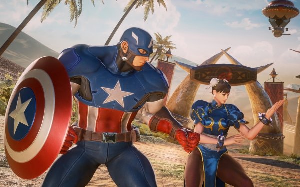 Video Game Marvel vs. Capcom: Infinite Chun-Li Captain America HD Wallpaper | Background Image