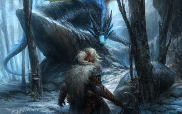 Fantasy Dragon Warrior HD Wallpaper | Background Image
