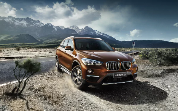 SUV orange car car BMW vehicle BMW X1 HD Desktop Wallpaper | Background Image