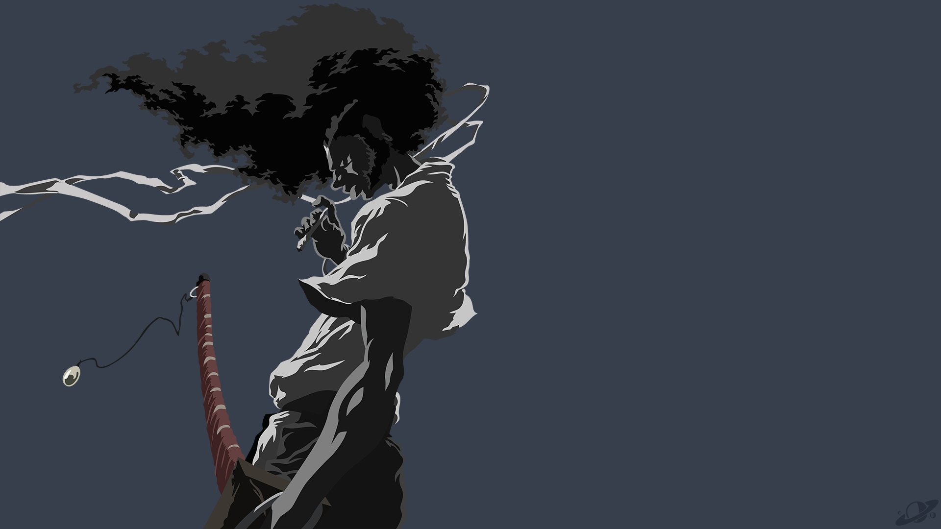 Download Black Hair Anime Afro Samurai HD Wallpaper by Martianz-Art