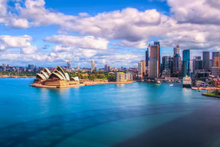 sydney harbour circular quay cloud skyscraper building city Sydney Australia man made Sydney Opera House HD Desktop Wallpaper | Background Image