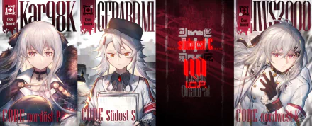 Gepard M1 (Girls Frontline) Kar98k (Girls Frontline) video game Girls Frontline HD Desktop Wallpaper | Background Image