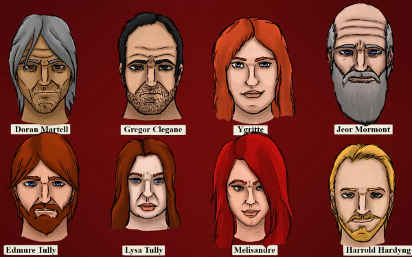 Melisandre (Game of Thrones) Edmure Tully Ygritte (Game of Thrones) Gregor Clegane fantasy A Song of Ice and Fire HD Desktop Wallpaper | Background Image
