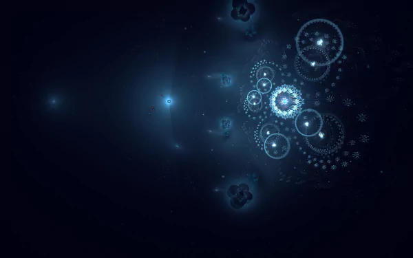 minimalist fractal artistic blue minimalist blue HD Desktop Wallpaper | Background Image