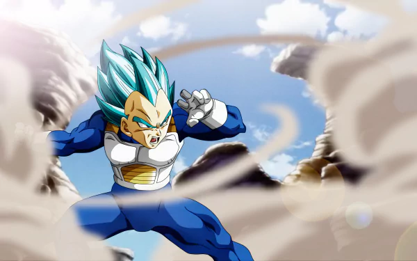 blue eyes Super Saiyan Blue blue hair Vegeta (Dragon Ball) Anime Dragon Ball Super HD Desktop Wallpaper | Background Image