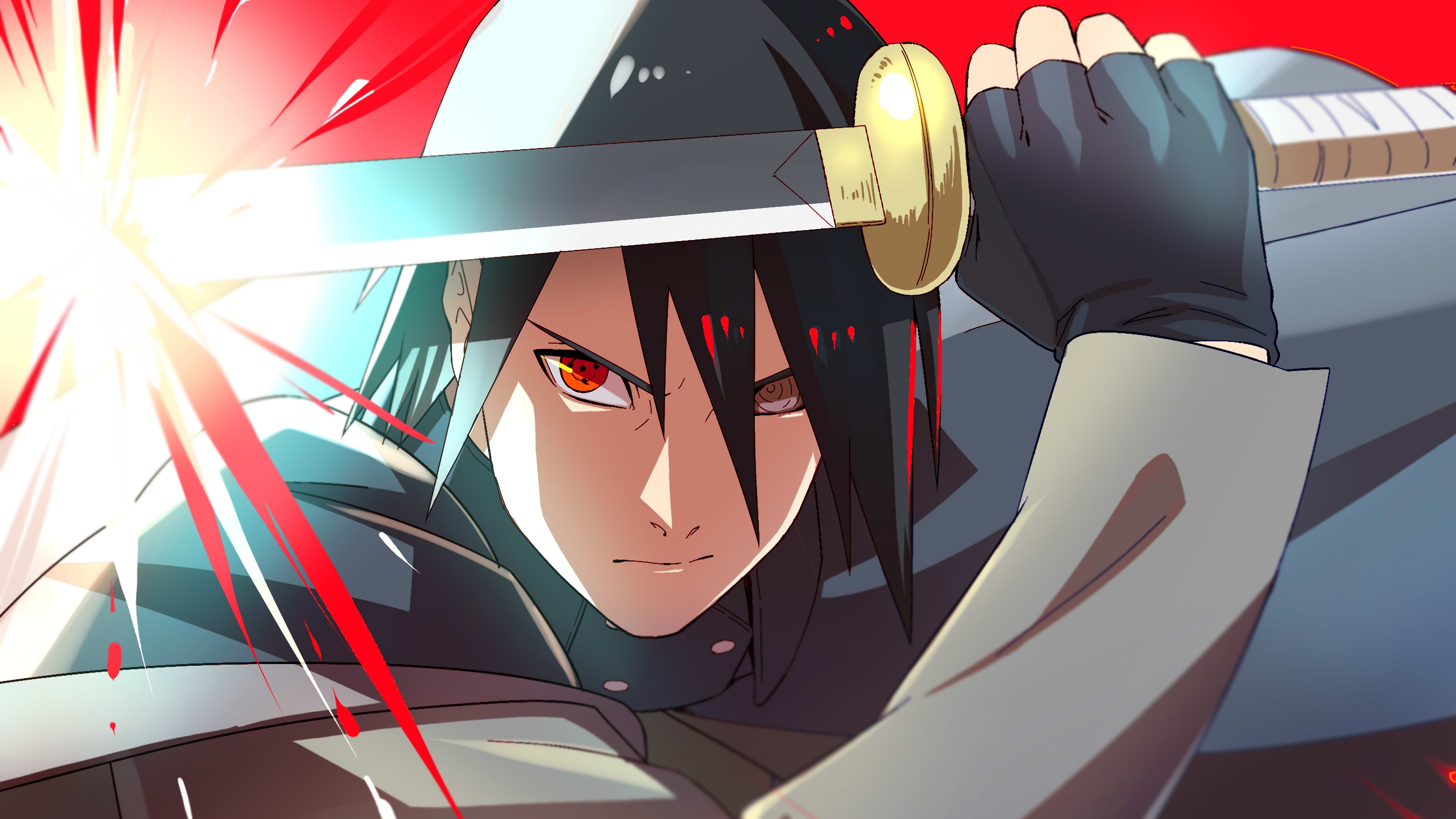 Sasuke Uchiha, Sharingan (Naruto) 4k Ultra Papel de Parede HD | Plano