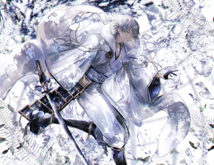 Tsurumaru Kuninaga Anime Touken Ranbu HD Desktop Wallpaper | Background Image