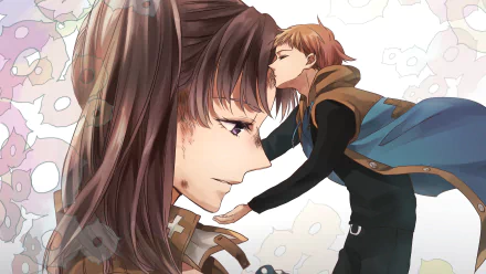 Diane and King from The Seven Deadly Sins share a tender moment in this detailed 4K Ultra HD anime wallpaper, capturing their close bond.