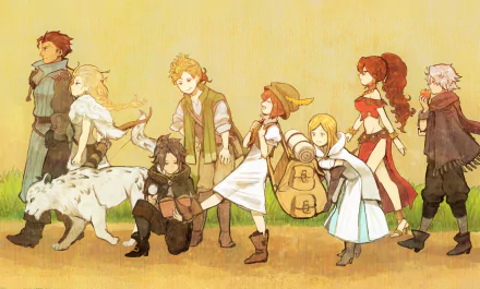Linde (Octopath Traveler) Therion (Octopath Traveler) Primrose Azelhart Ophilia Clement Tressa Colozone Alfyn Greengrass Cyrus Albright H'aanit (Octopath Traveler) Olberic Eisenberg video game Octopath Traveler HD Desktop Wallpaper | Background Image