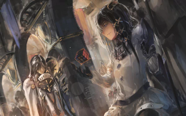 HD desktop wallpaper featuring Zesshi Zetsumei from the anime Overlord, rendered in an intricate and atmospheric style.