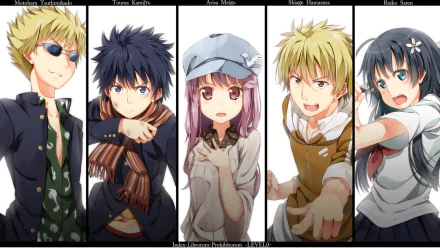 Ruiko Saten Hamazura Shiage Arisa Meigo Kamijou Touma Tsuchimikado Motoharu Anime A Certain Magical Index HD Desktop Wallpaper | Background Image