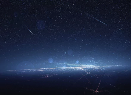 shooting star Anime night anime night HD Desktop Wallpaper | Background Image