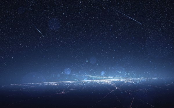 Anime Night Shooting Star HD Wallpaper | Background Image