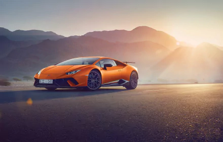 supercar orange car car Lamborghini vehicle Lamborghini Huracan Performante HD Desktop Wallpaper | Background Image