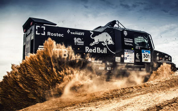 Kamaz dirt rallye desert rallying Sports HD Desktop Wallpaper | Background Image