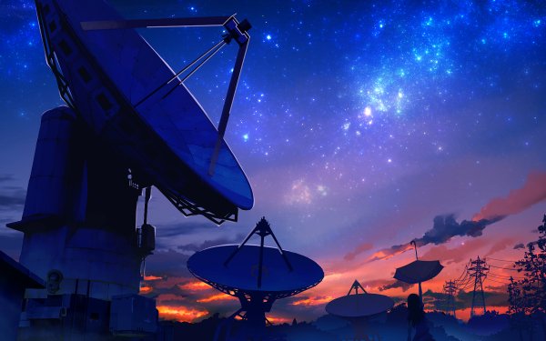 Anime Sunset Long Hair Antenna Stars HD Wallpaper | Background Image