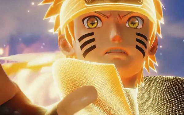 Naruto Uzumaki from the Jump Force video game, rendered in vibrant 4K Ultra HD for a PC desktop wallpaper and background.