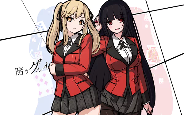 Yumeko Jabami Mary Saotome Anime Kakegurui HD Desktop Wallpaper | Background Image
