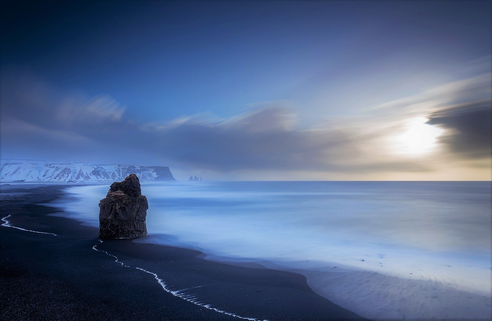 Rock on Winter Beach by Brunzo Lini