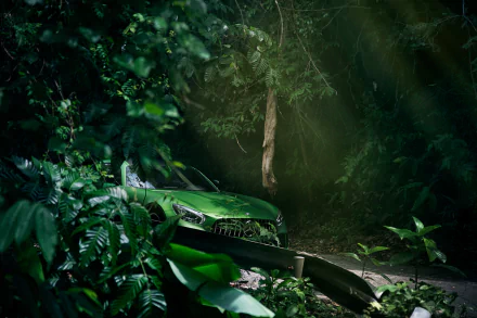 supercar Mercedes-Benz AMG tree green car vehicle Mercedes-Benz AMG GT HD Desktop Wallpaper | Background Image