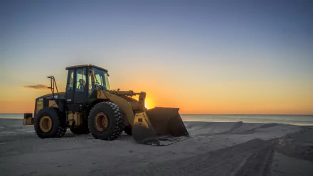 Caterpillar 950G Wheel Loader on the Beach