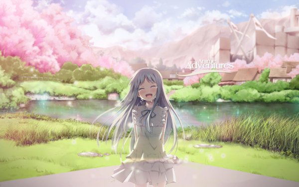 Anime Anohana Meiko Honma Crying White Hair HD Wallpaper | Background Image