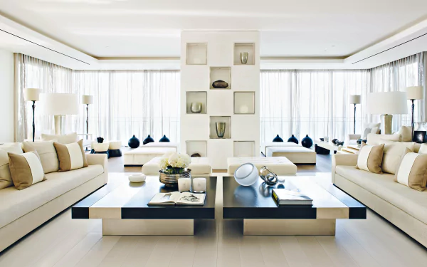 living room furniture beige man made room HD Desktop Wallpaper | Background Image