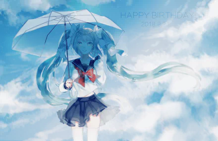 Hatsune Miku Anime Vocaloid HD Desktop Wallpaper | Background Image