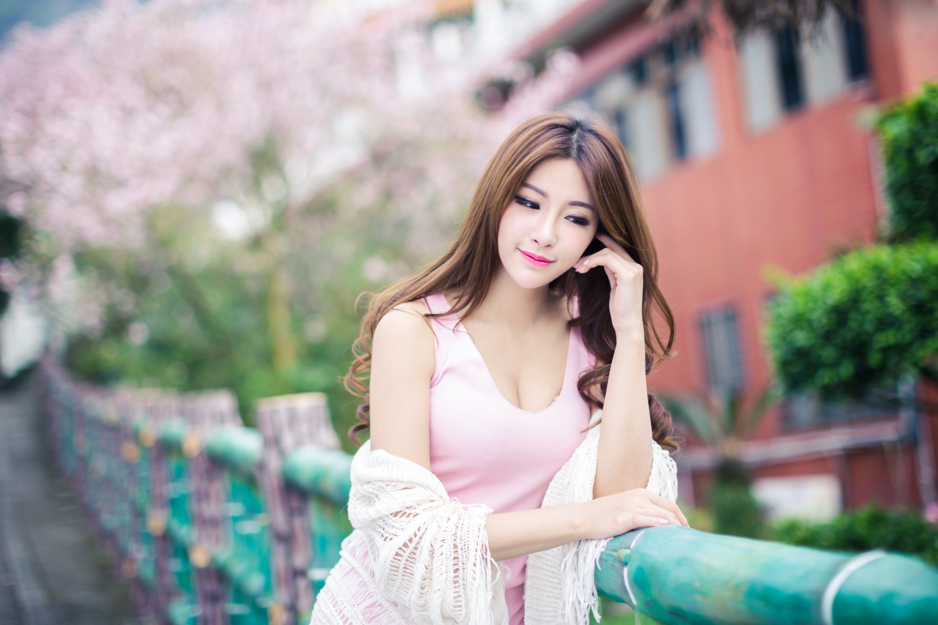 亚洲，白色，礼服，美女模特，照片预览 | 10wallpaper.com