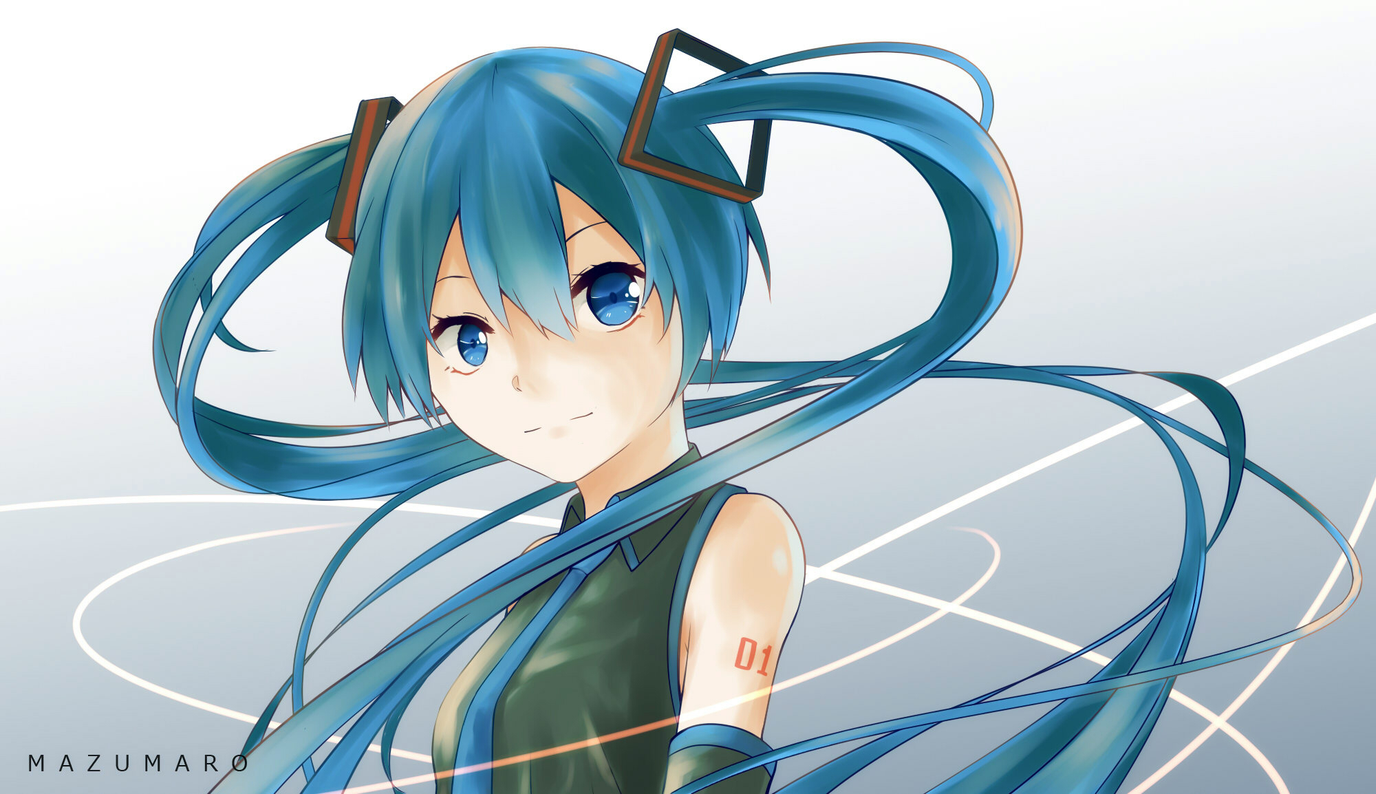 Download Hatsune Miku Anime Vocaloid HD Wallpaper by Mazumaro