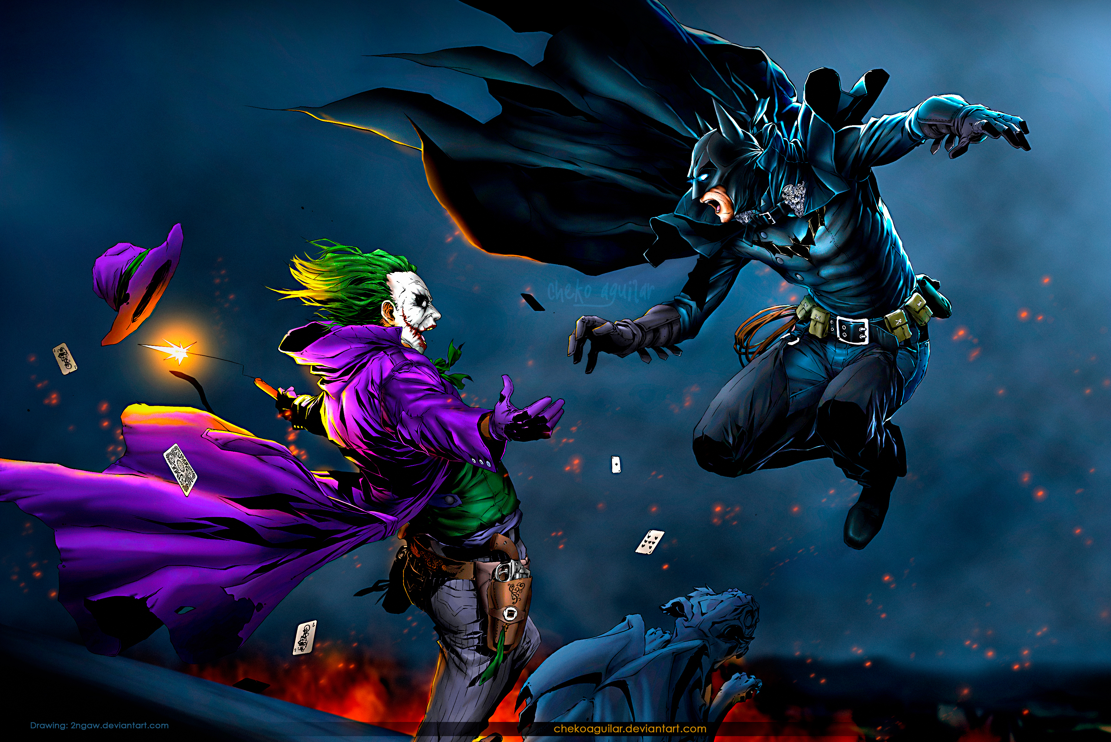 Batman vs. Joker by ChekoAguilar