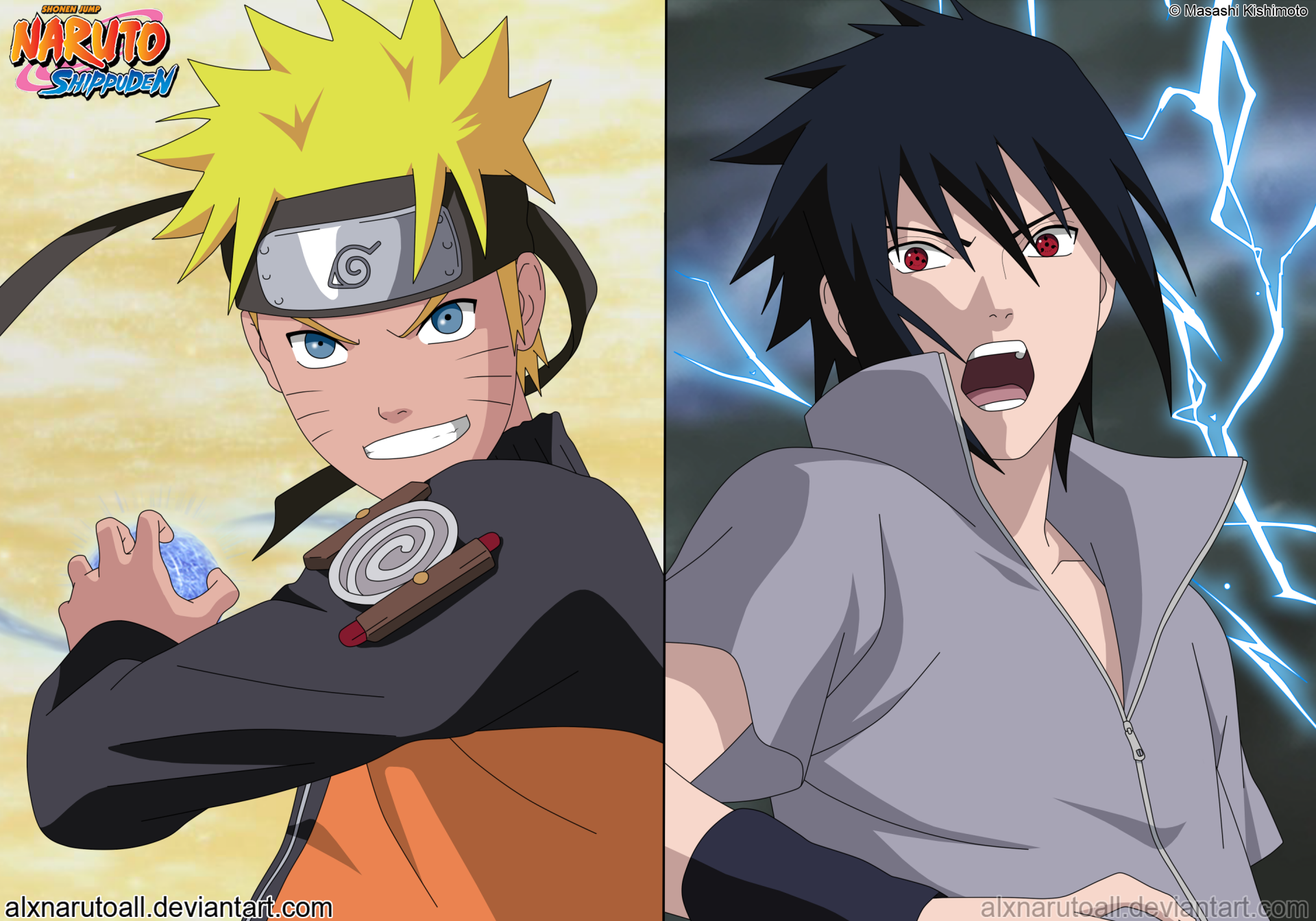 Download Sasuke Uchiha Naruto Uzumaki Anime Naruto Naruto & Sasuke HD Wallpaper by alxnarutoall