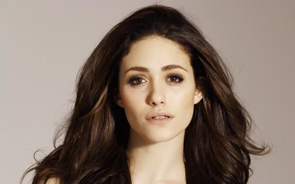 brown eyes brunette American face actress Celebrity Emmy Rossum HD Desktop Wallpaper | Background Image