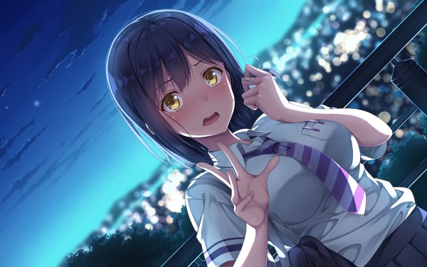 Anime Virtual Youtuber Rin Shizuka HD Wallpaper | Background Image