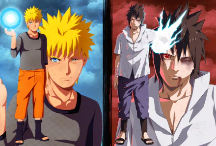 Sasuke Uchiha Naruto Uzumaki Anime Naruto Naruto & Sasuke HD Desktop Wallpaper | Background Image