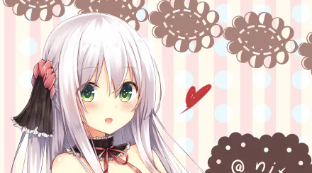 white hair Anime Original HD Desktop Wallpaper | Background Image